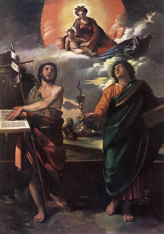 DOSSI, Dosso The Virgin Appearing to Sts John the Baptist and John the Evangelist dfg china oil painting image